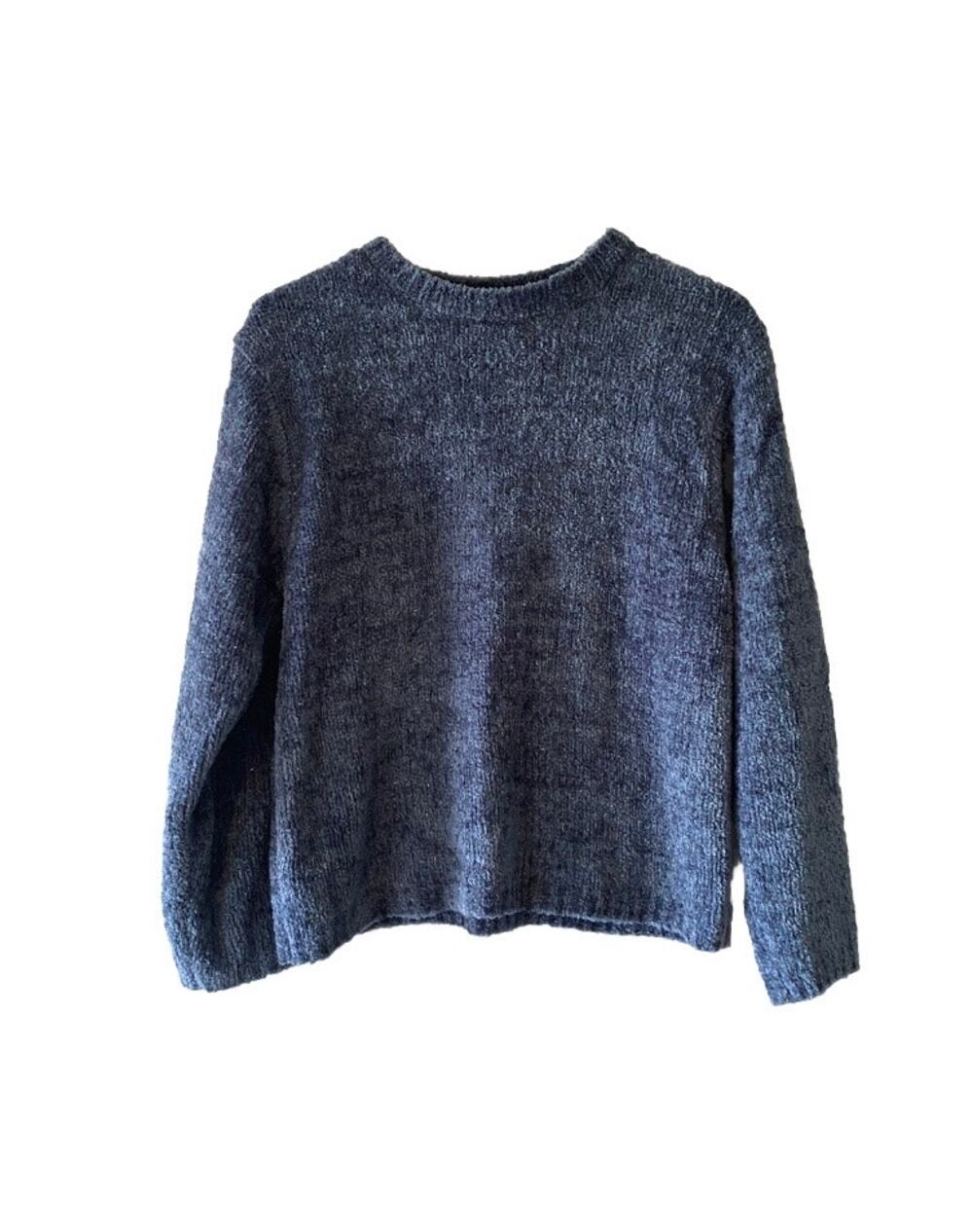 Northern Reflections Shimmery Blue Pullover Sweater Sz S Fall Winter Comfy Cozy